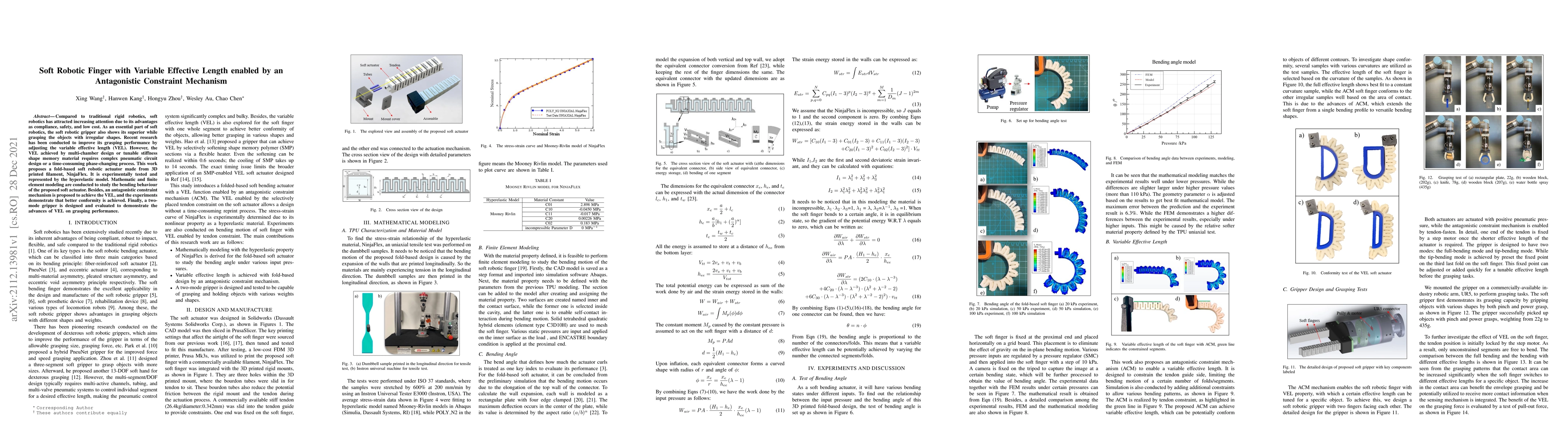 Thumbnail for Soft Robotic Finger with Variable Effective Length enabled by an
  Antagonistic Constraint Mechanism