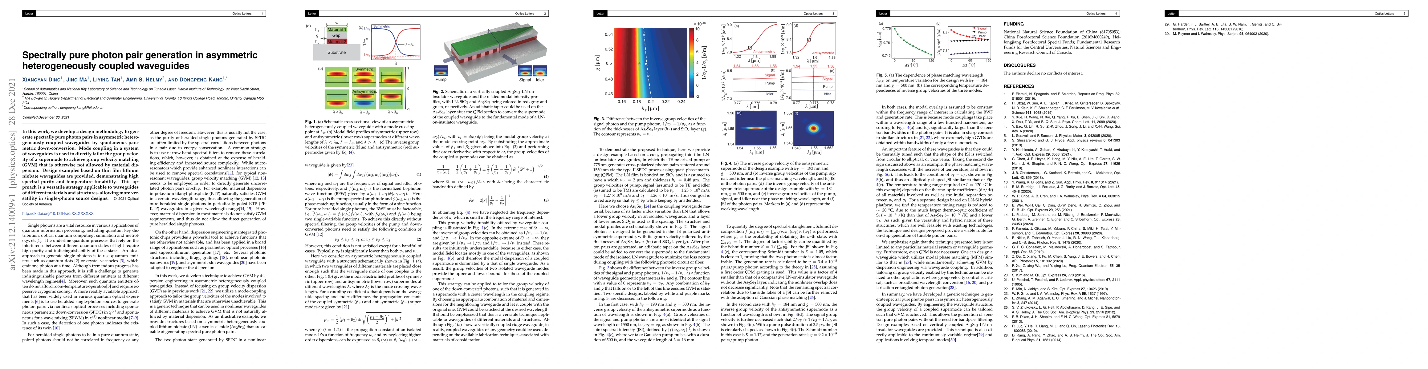 Thumbnail for Spectrally pure photon pair generation in asymmetric heterogeneously
  coupled waveguides