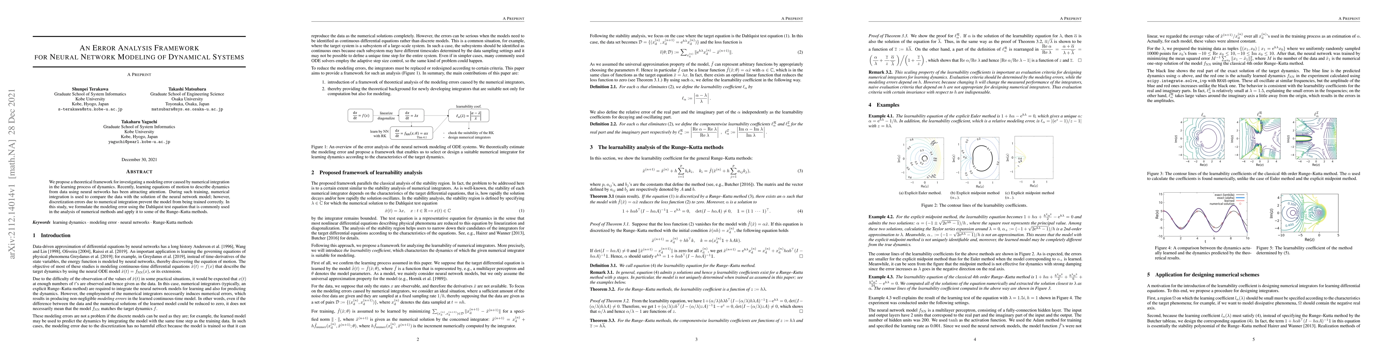Thumbnail for An Error Analysis Framework for Neural Network Modeling of Dynamical
  Systems