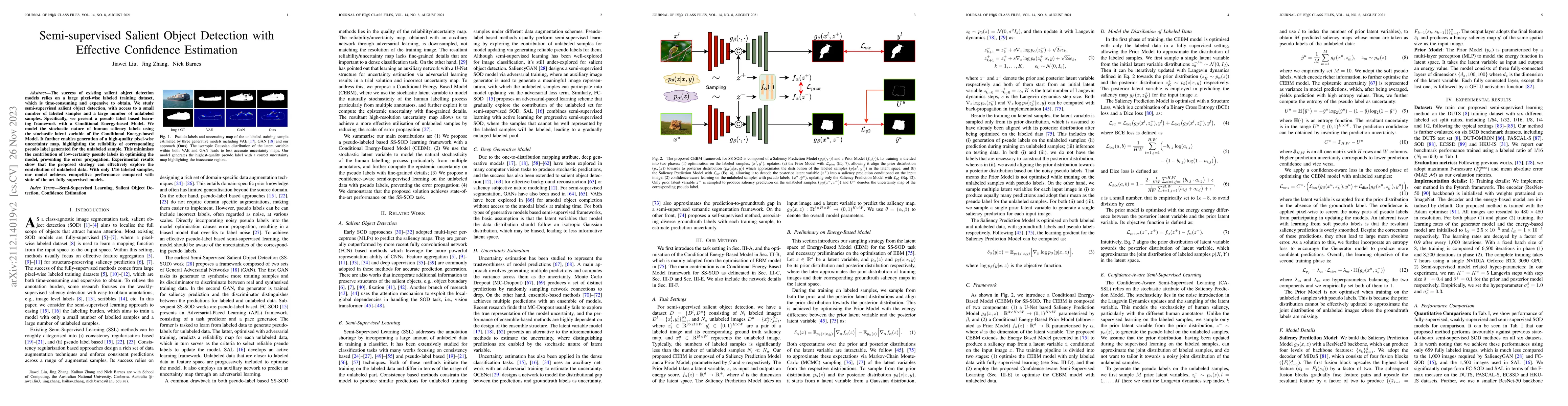 Thumbnail for Semi-supervised Salient Object Detection with Effective Confidence
  Estimation