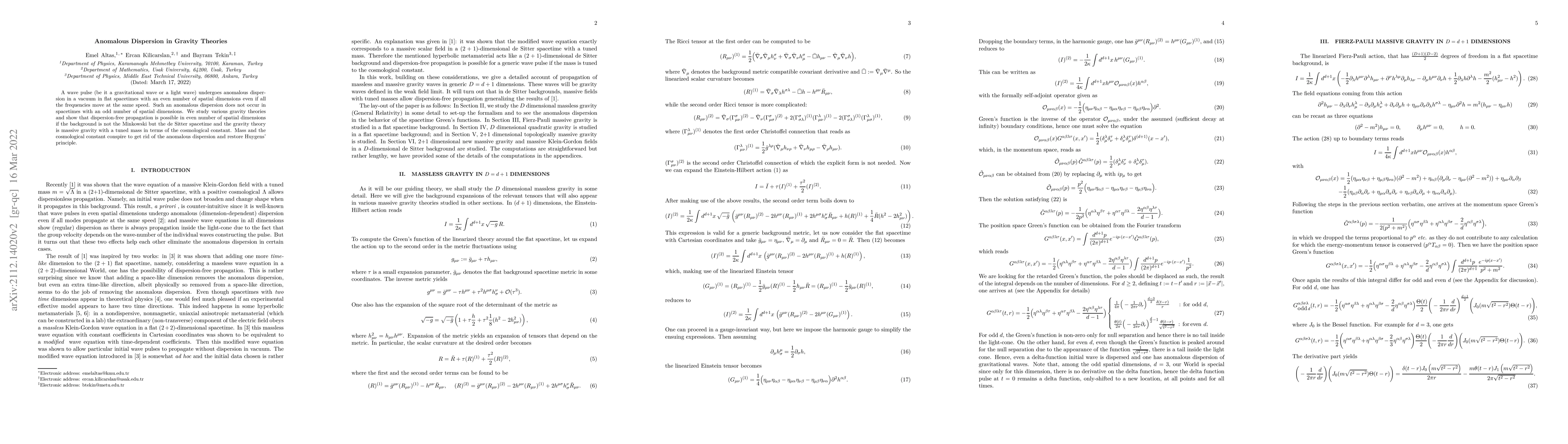 Thumbnail for Anomalous Dispersion in Gravity Theories