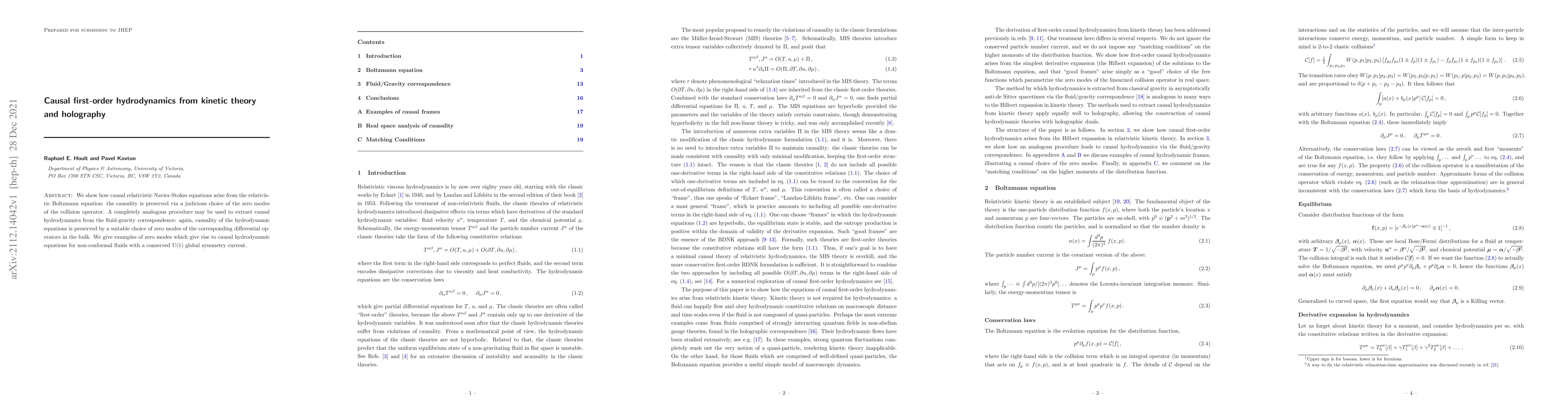 Thumbnail for Causal first-order hydrodynamics from kinetic theory and holography