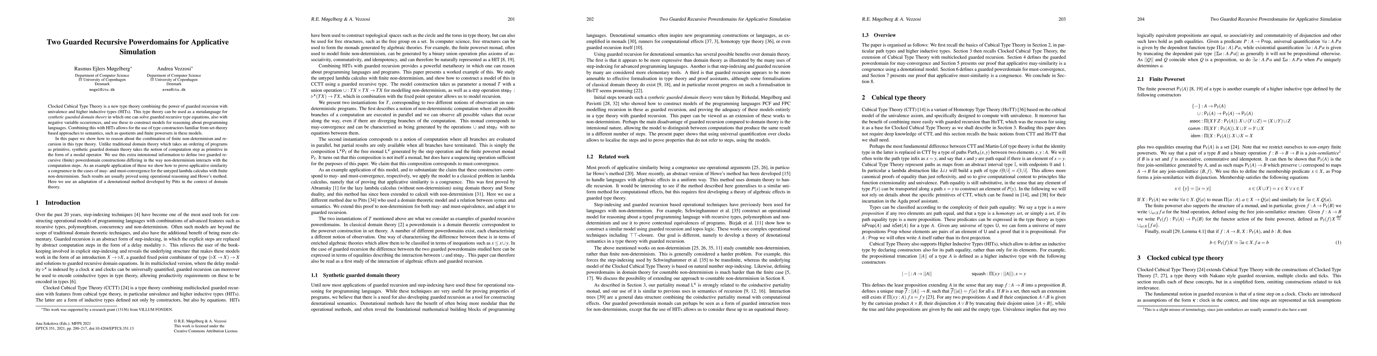 Thumbnail for Two Guarded Recursive Powerdomains for Applicative Simulation