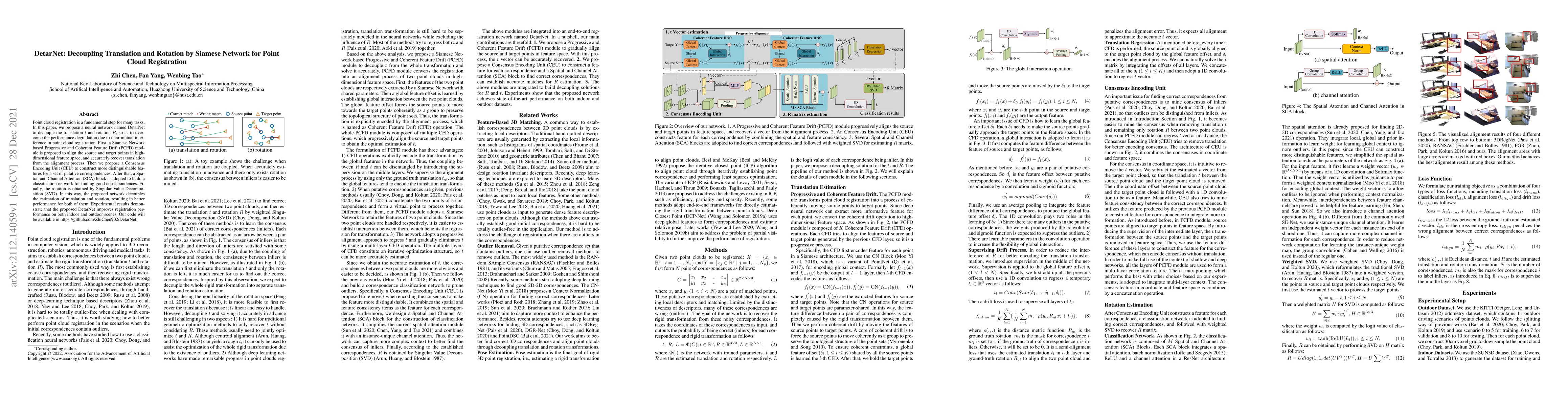 Thumbnail for DetarNet: Decoupling Translation and Rotation by Siamese Network for
  Point Cloud Registration