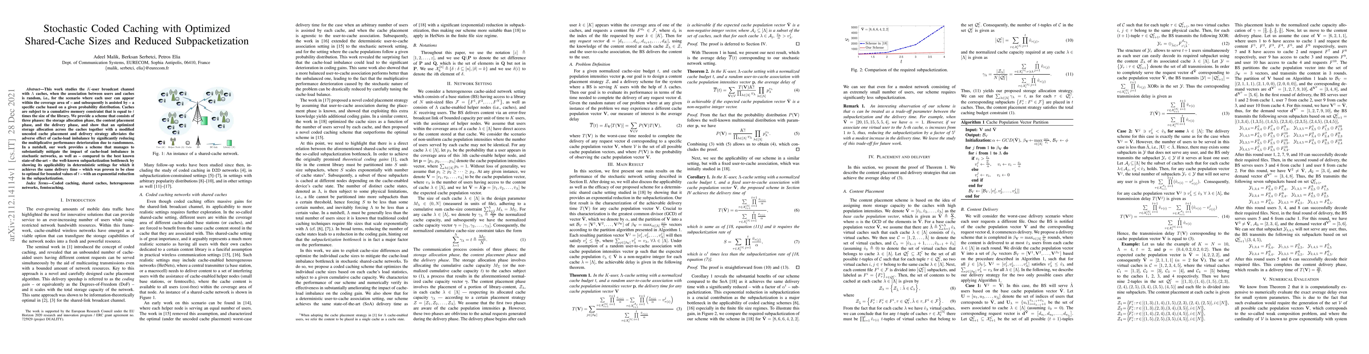 Thumbnail for Stochastic Coded Caching with Optimized Shared-Cache Sizes and Reduced
  Subpacketization