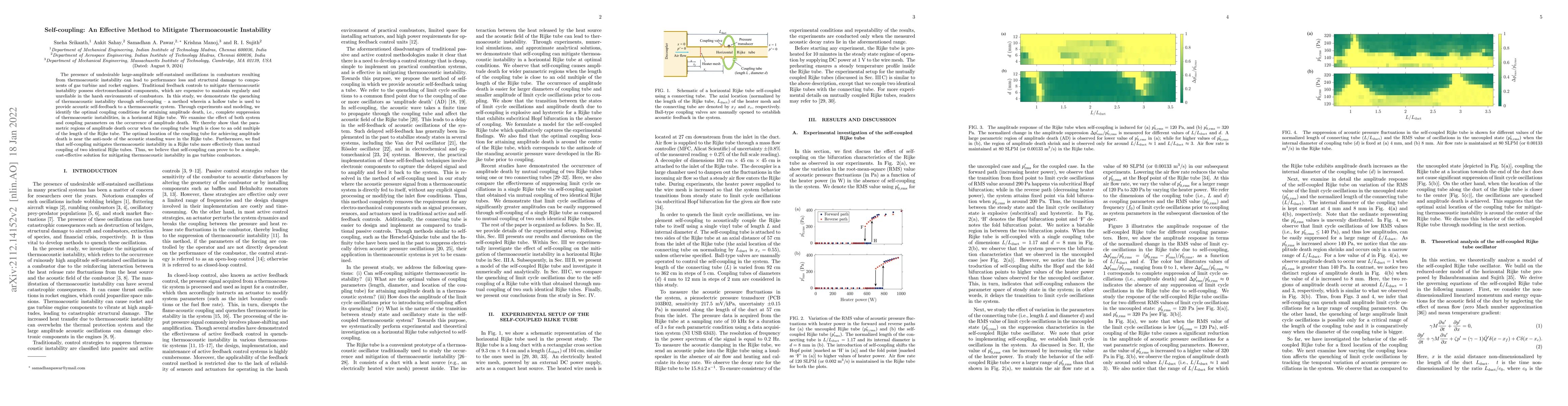Thumbnail for Self-coupling: An Effective Method to Mitigate Thermoacoustic
  Instability