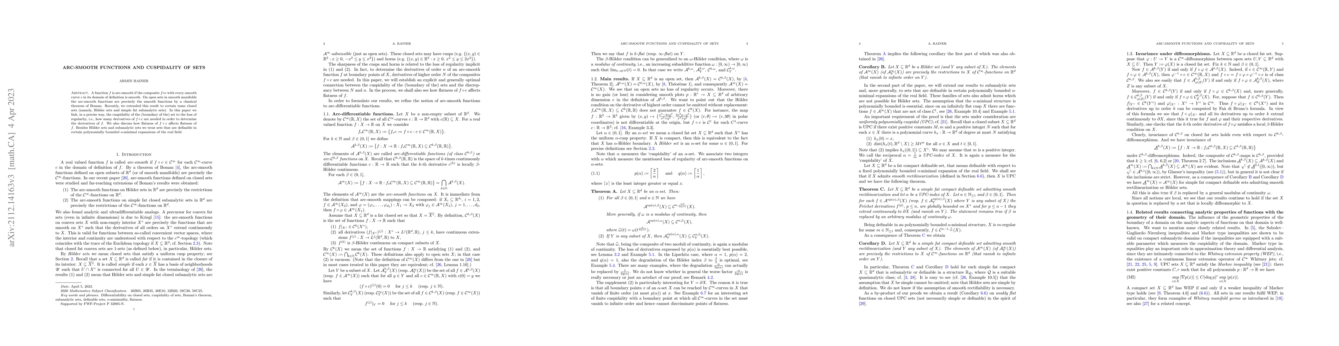 Thumbnail for Arc-smooth functions and cuspidality of sets