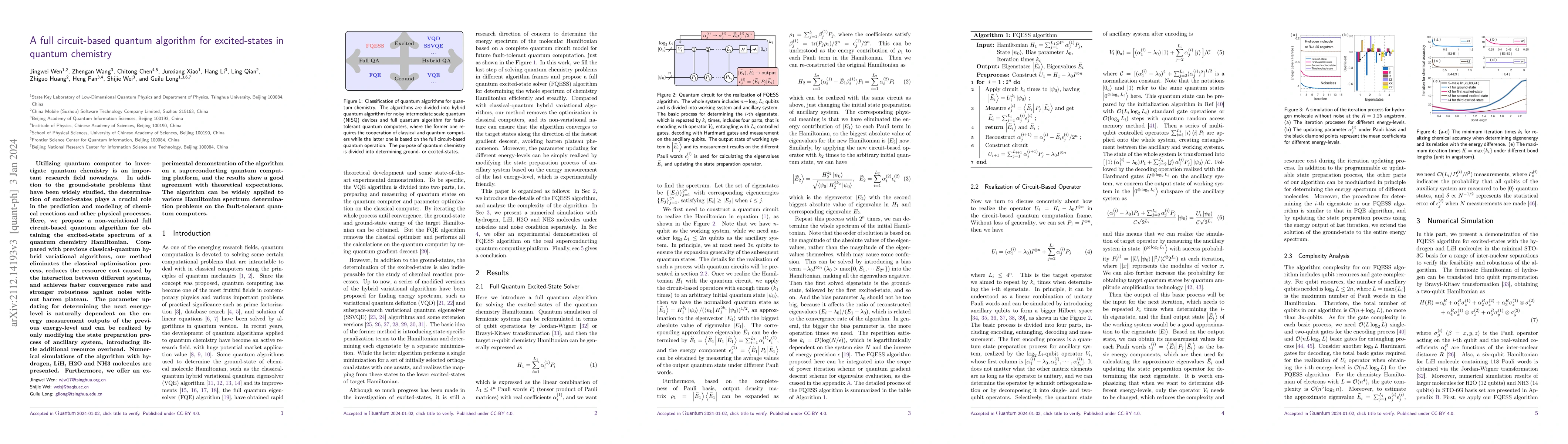 Thumbnail for A full circuit-based quantum algorithm for excited-states in quantum
  chemistry