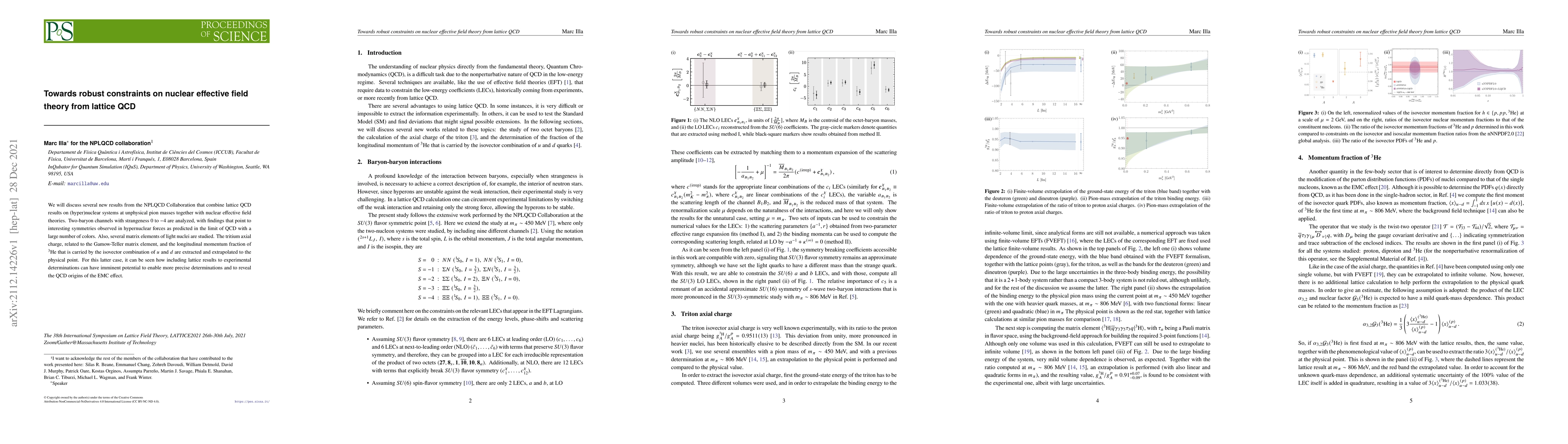 Thumbnail for Towards robust constraints on nuclear effective field theory from
  lattice QCD