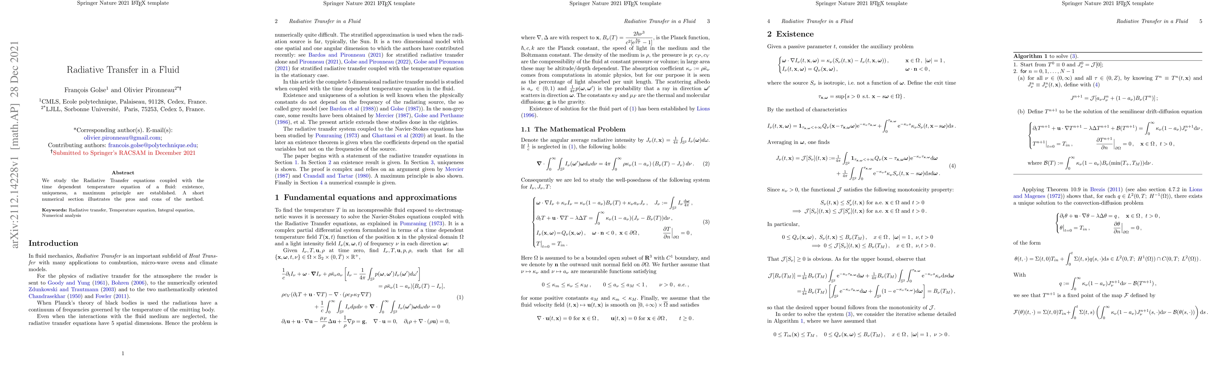 Thumbnail for Radiative Transfer in a Fluid