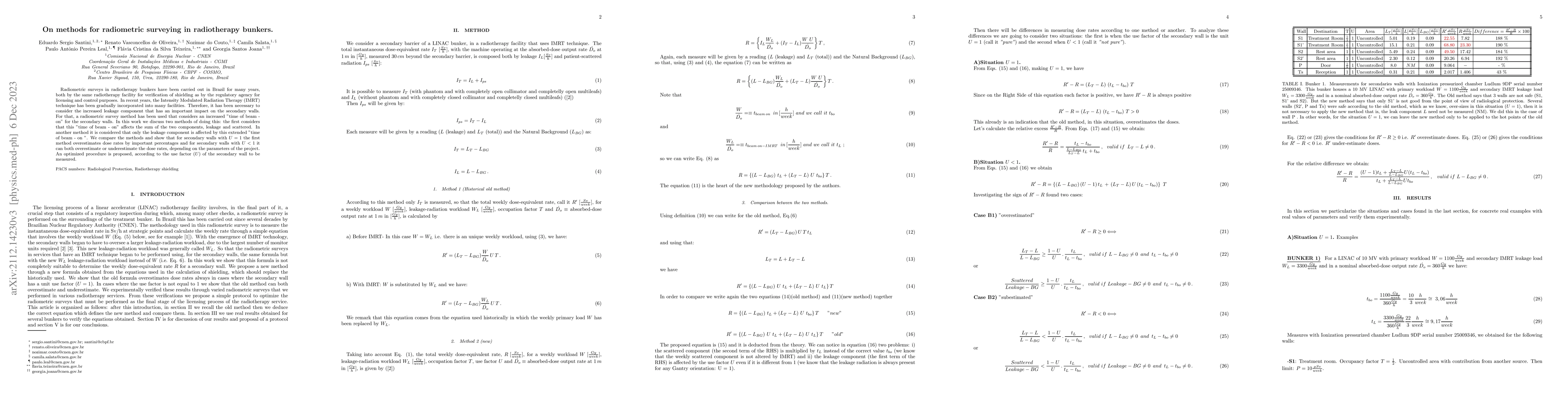 Thumbnail for On methods for radiometric surveying in radiotherapy bunkers