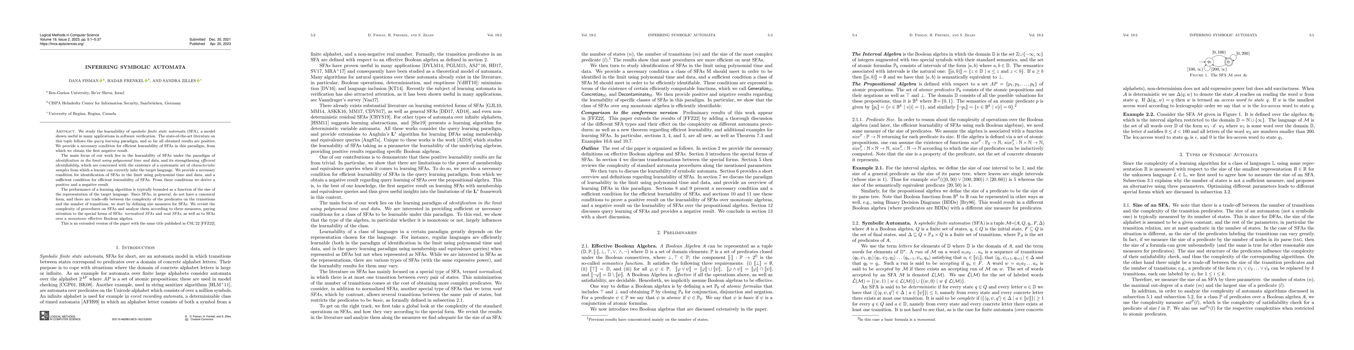 Thumbnail for Inferring Symbolic Automata