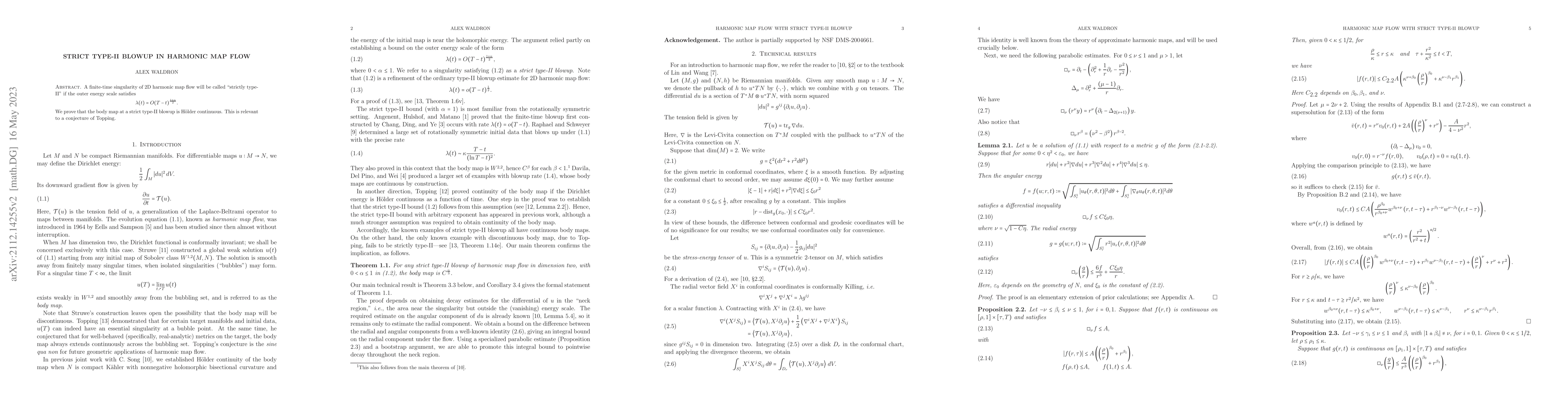 Thumbnail for Strict type-II blowup in harmonic map flow
