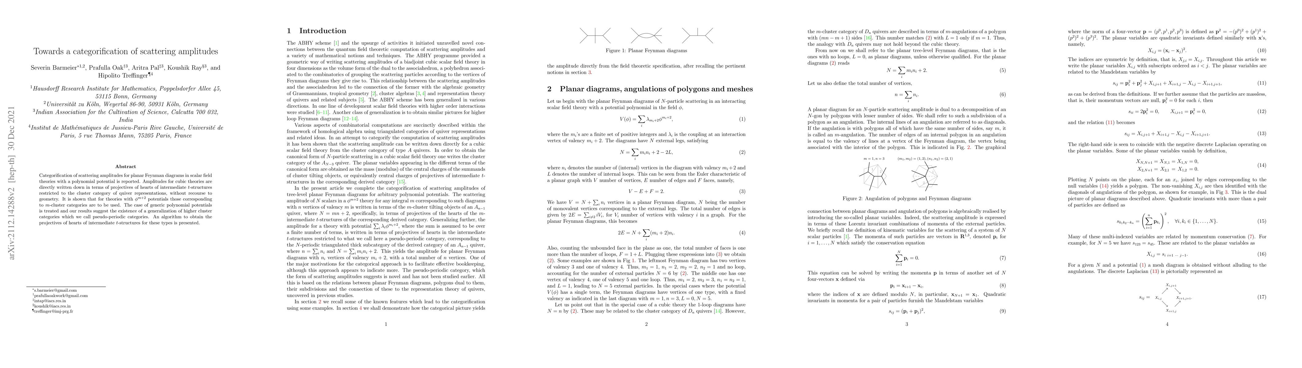 Thumbnail for Towards a categorification of scattering amplitudes