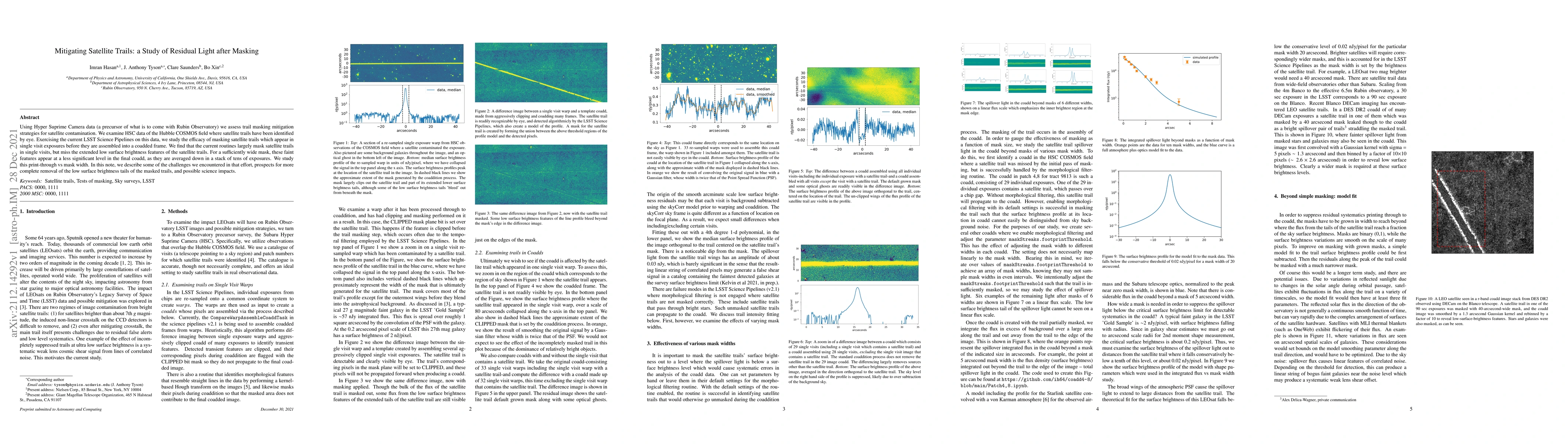 Thumbnail for Mitigating Satellite Trails: a Study of Residual Light after Masking