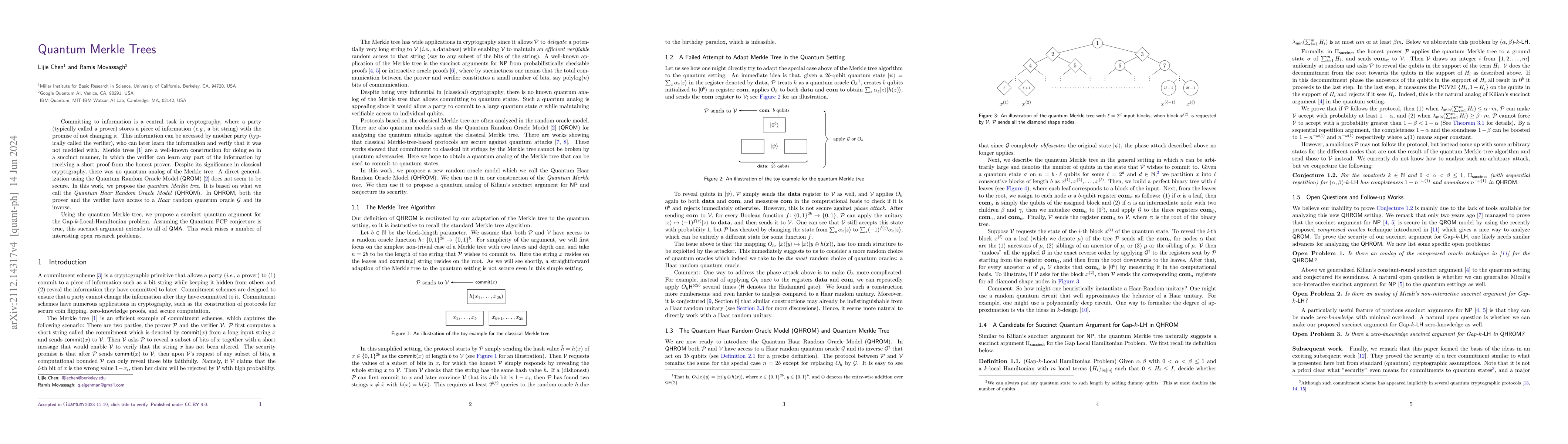 Thumbnail for Quantum Merkle Trees