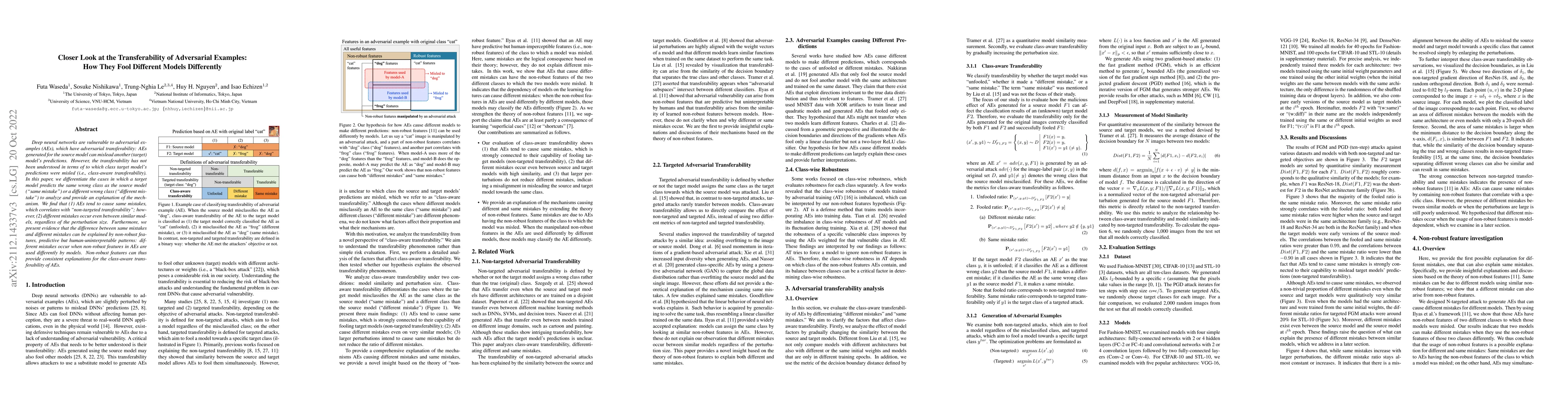 Thumbnail for Closer Look at the Transferability of Adversarial Examples: How They
  Fool Different Models Differently
