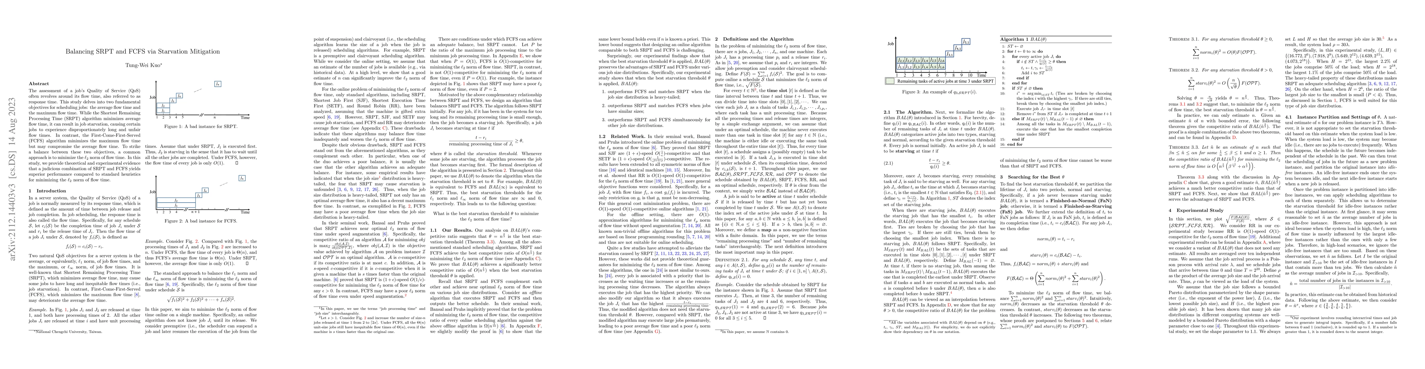 Thumbnail for Balancing SRPT and FCFS via Starvation Mitigation
