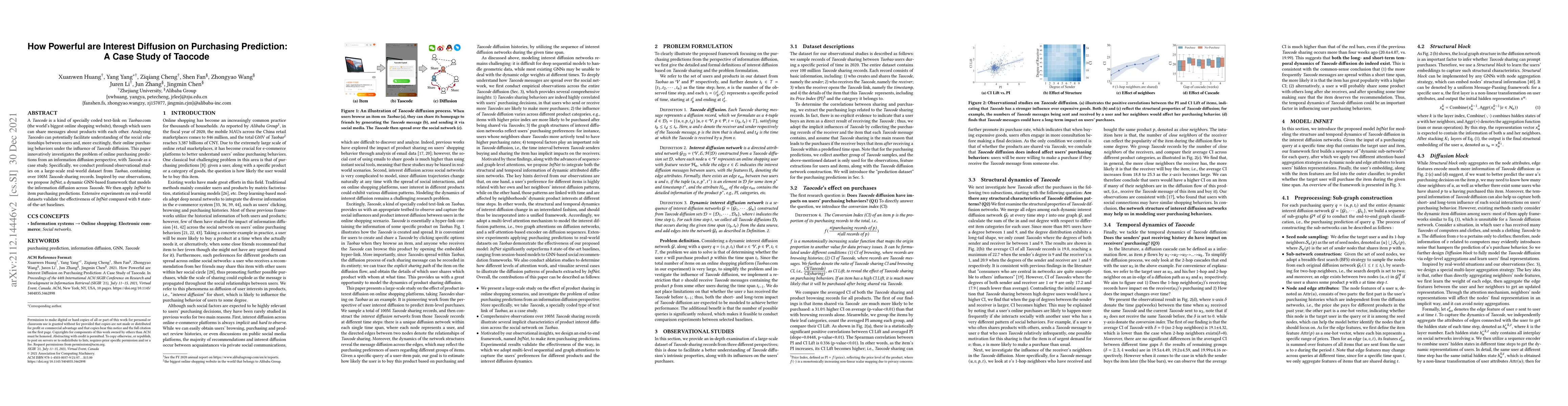 Thumbnail for How Powerful are Interest Diffusion on Purchasing Prediction: A Case
  Study of Taocode