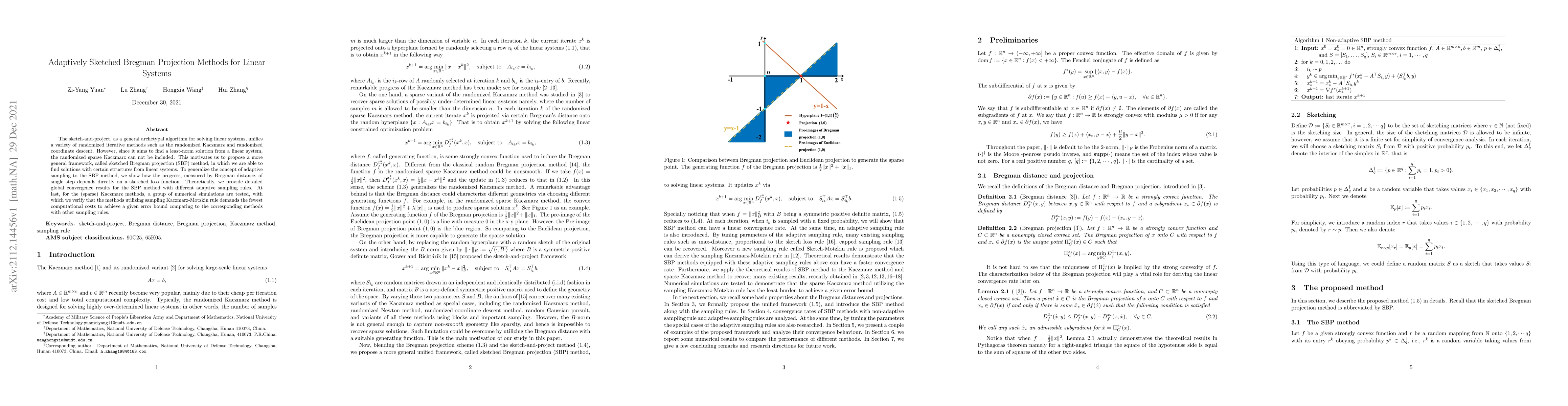 Thumbnail for Adaptively Sketched Bregman Projection Methods for Linear Systems