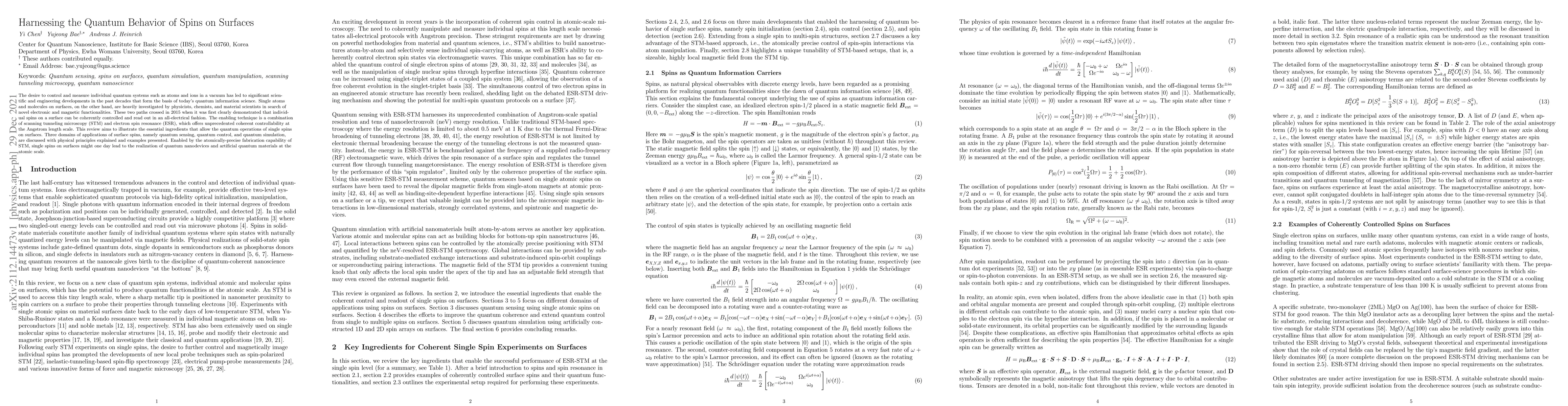 Thumbnail for Harnessing the Quantum Behavior of Spins on Surfaces