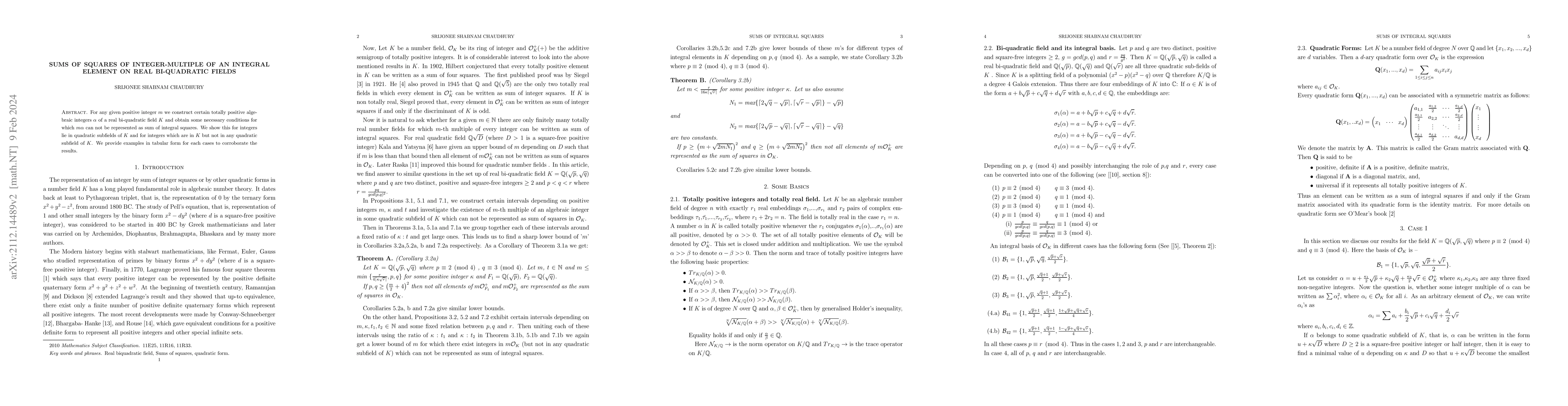 Thumbnail for Sums of squares of integer-multiple of an integral element on real
  bi-quadratic fields