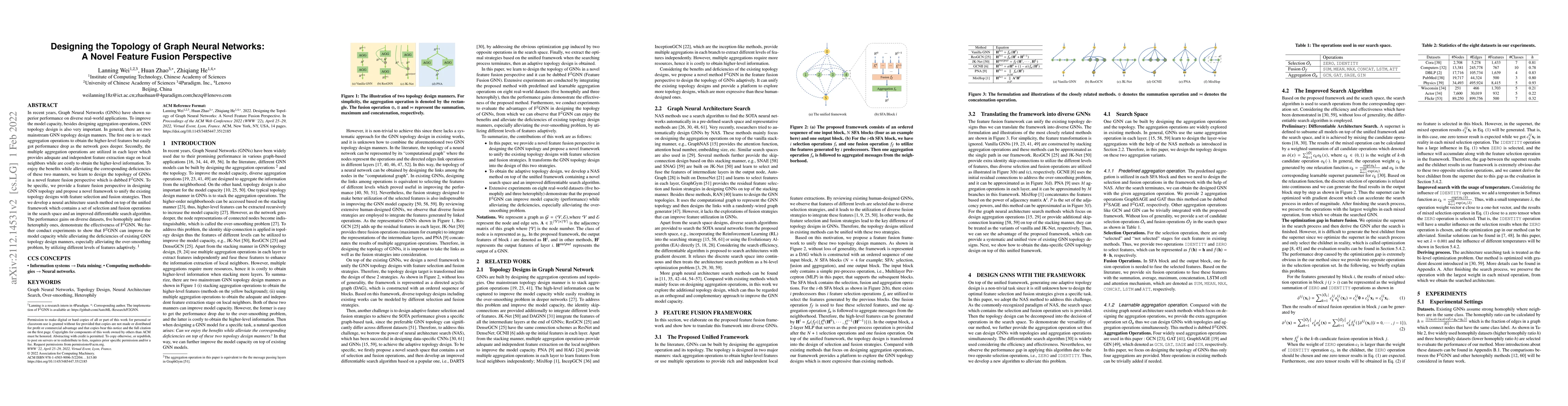 Thumbnail for Designing the Topology of Graph Neural Networks: A Novel Feature Fusion
  Perspective