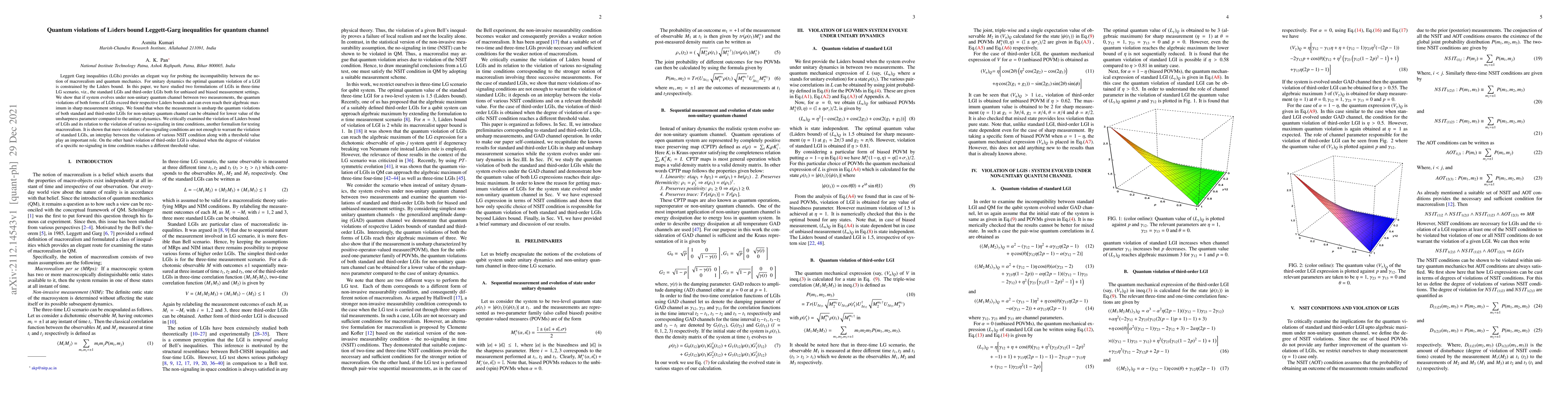 Thumbnail for Quantum violations of L\"uders bound Leggett-Garg inequalities for
  quantum channel