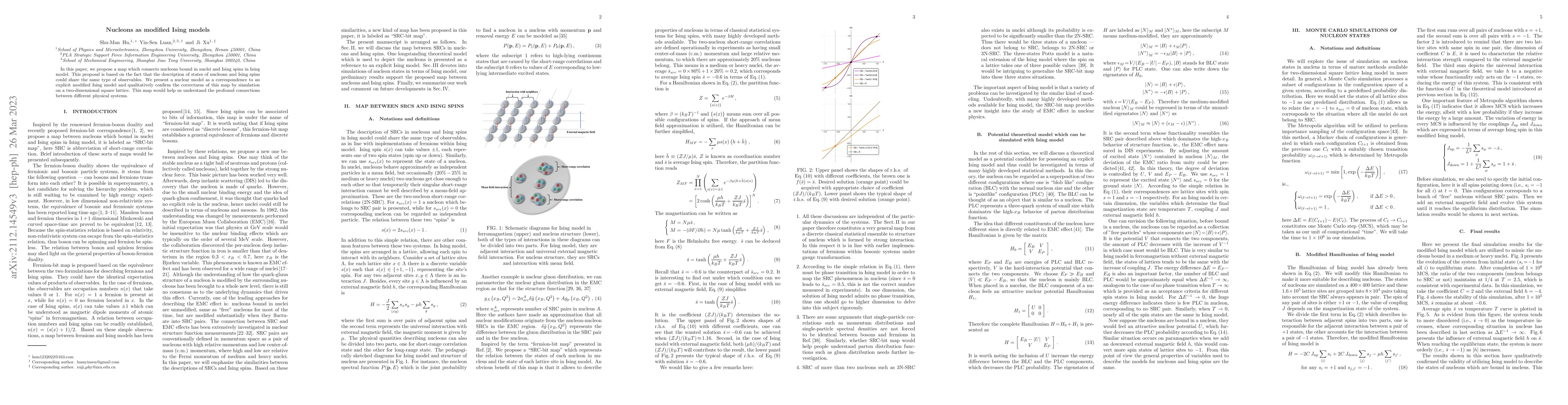 Thumbnail for Nucleons as modified Ising models