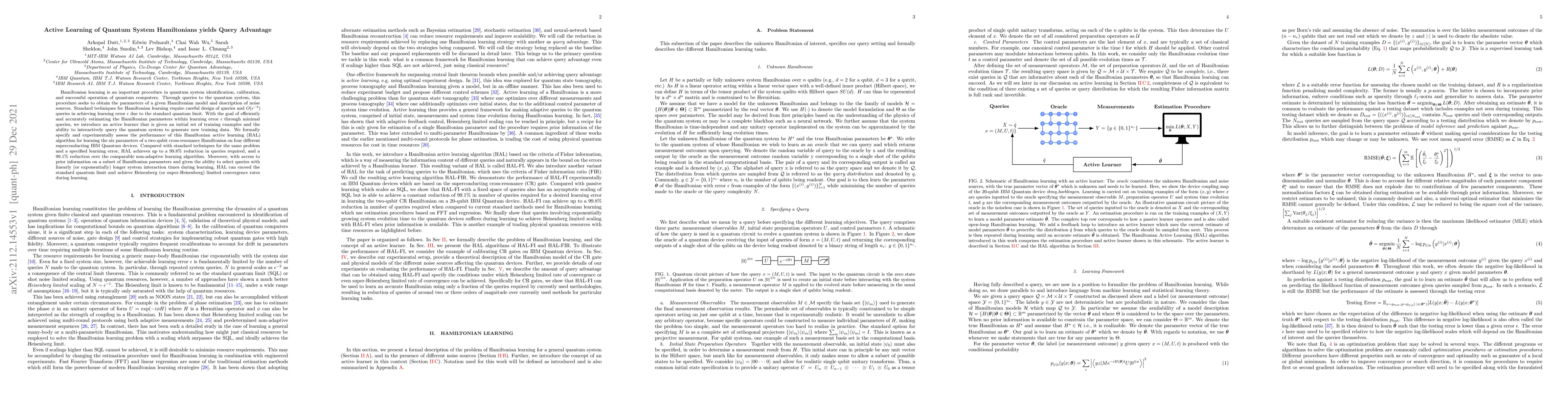 Thumbnail for Active Learning of Quantum System Hamiltonians yields Query Advantage