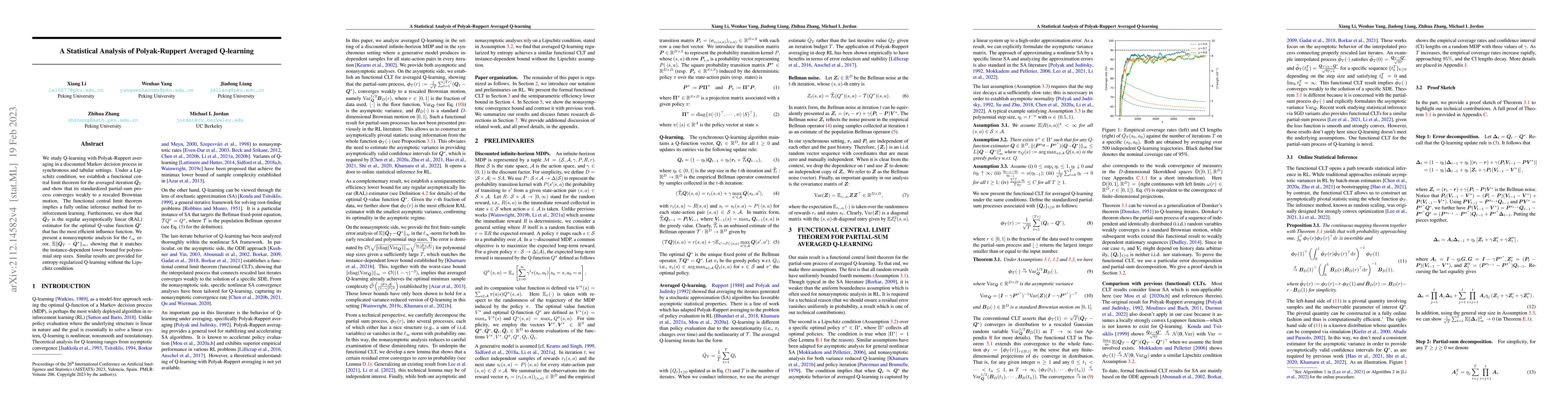 Thumbnail for A Statistical Analysis of Polyak-Ruppert Averaged Q-learning