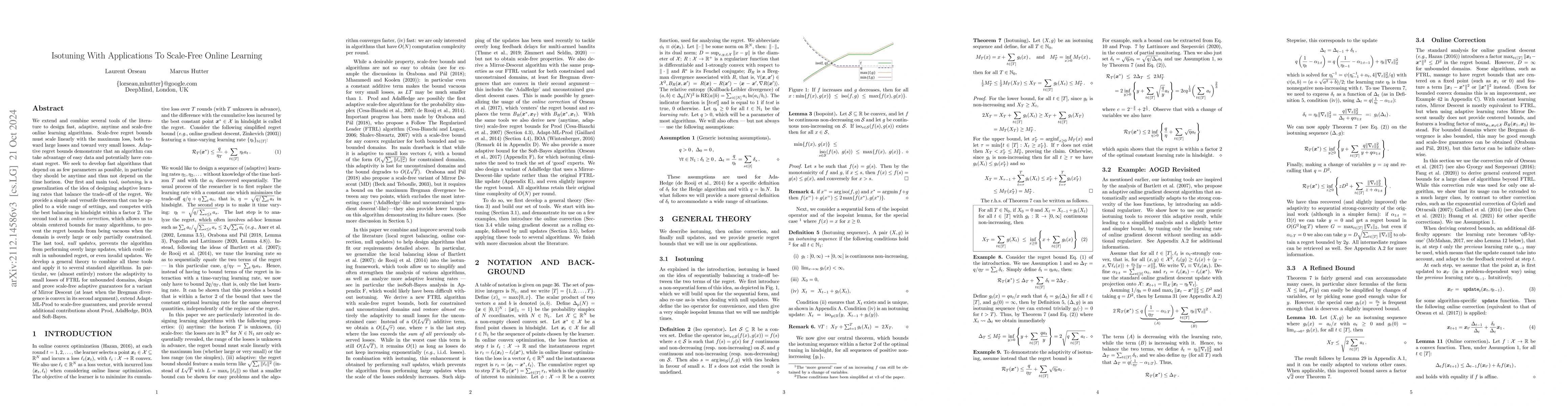 Thumbnail for Isotuning With Applications To Scale-Free Online Learning