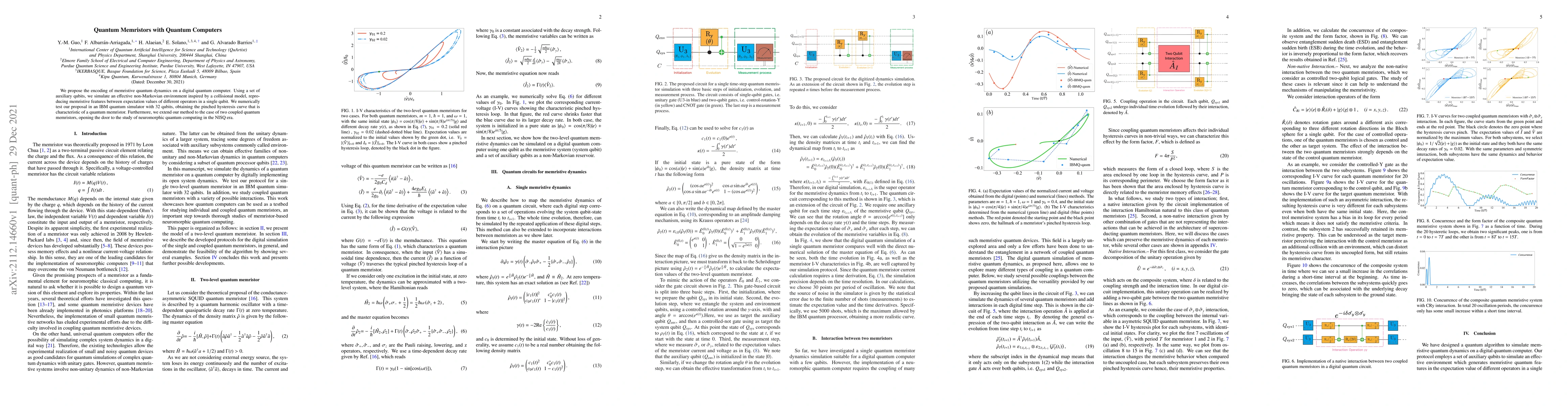Thumbnail for Quantum Memristors with Quantum Computers