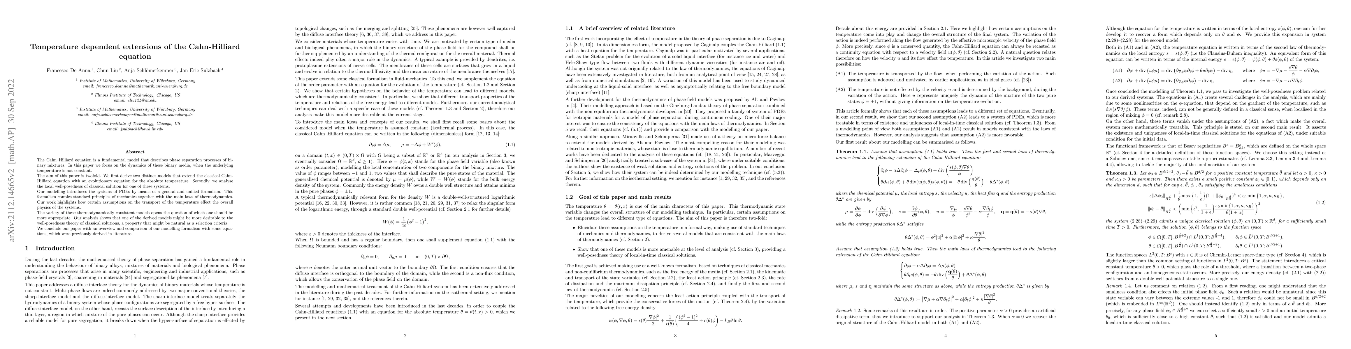 Thumbnail for Temperature dependent extensions of the Cahn-Hilliard equation