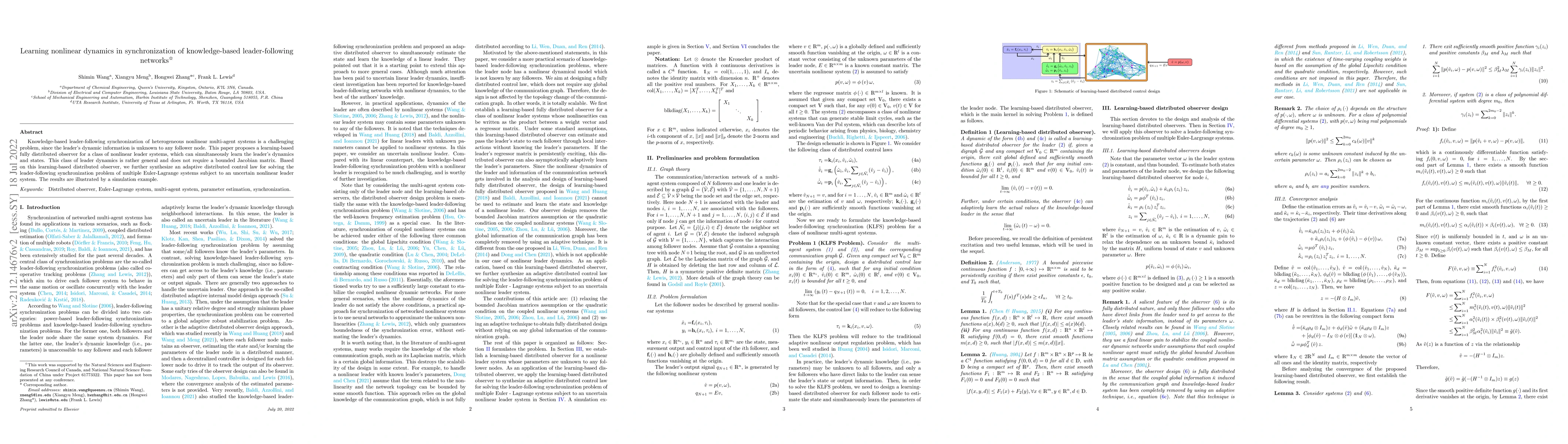 Thumbnail for Learning nonlinear dynamics in synchronization of knowledge-based
  leader-following networks
