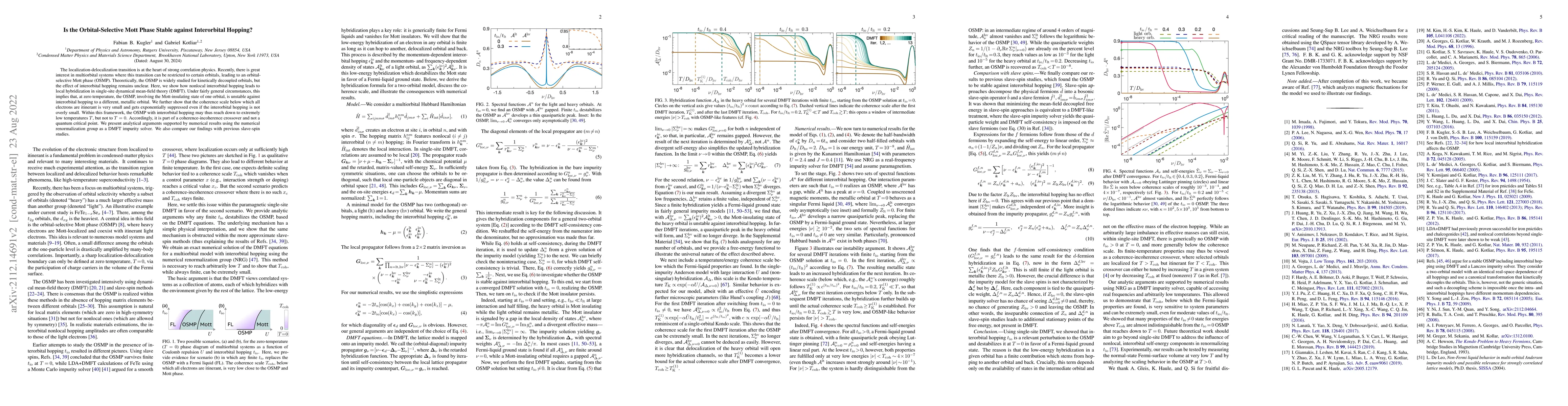 Thumbnail for Is the orbital-selective Mott phase stable against interorbital hopping?