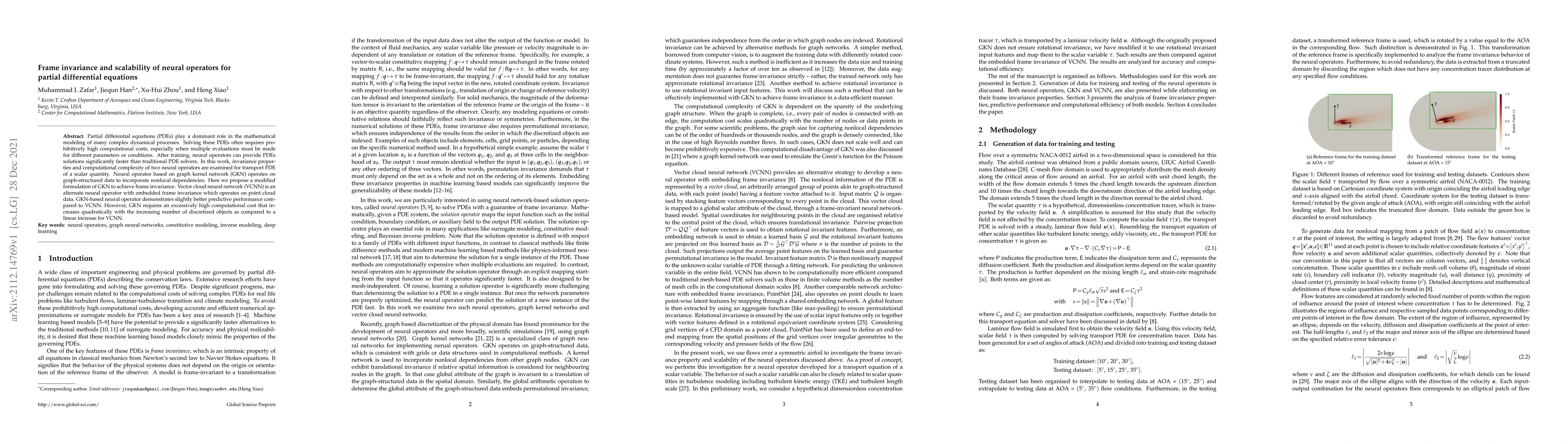 Thumbnail for Frame invariance and scalability of neural operators for partial
  differential equations