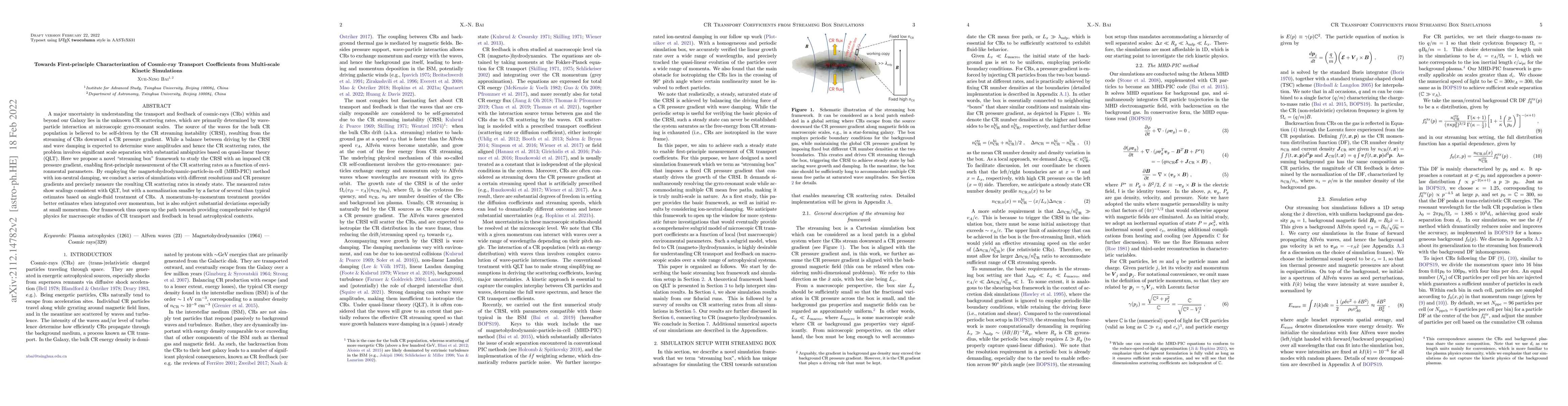 Thumbnail for Towards First-principle Characterization of Cosmic-ray Transport
  Coefficients from Multi-scale Kinetic Simulations