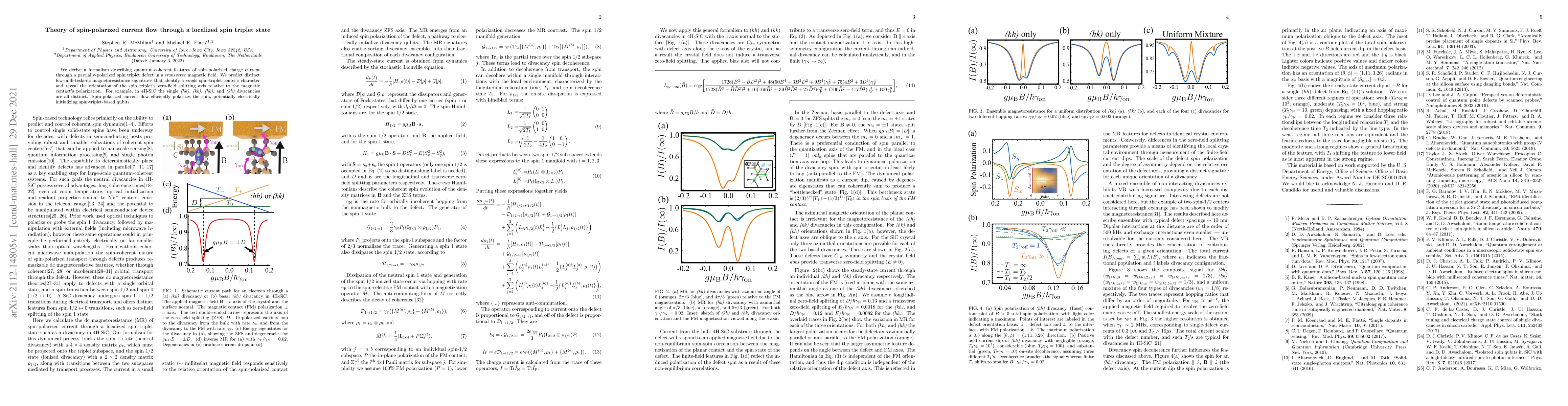 Thumbnail for Theory of spin-polarized current flow through a localized spin triplet
  state