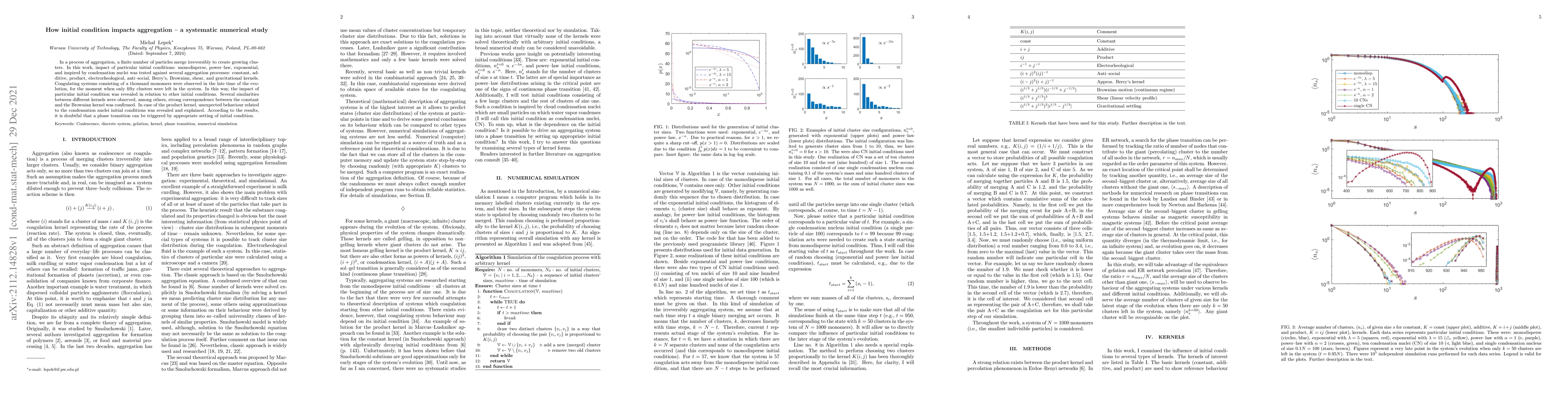 Thumbnail for How initial condition impacts aggregation -- a systematic numerical
  study