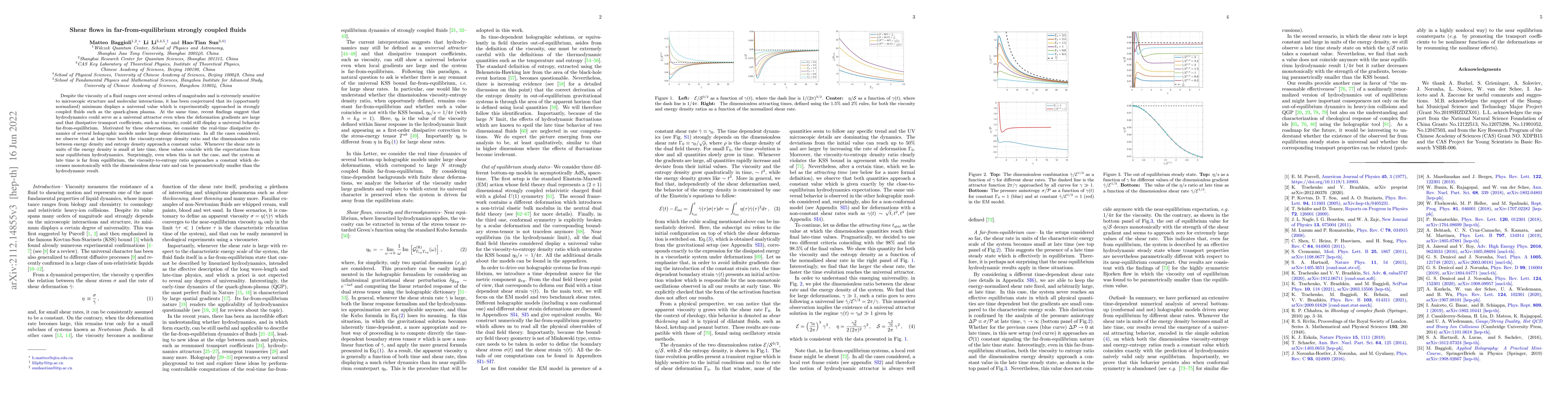 Thumbnail for Shear flows in far-from-equilibrium strongly coupled fluids