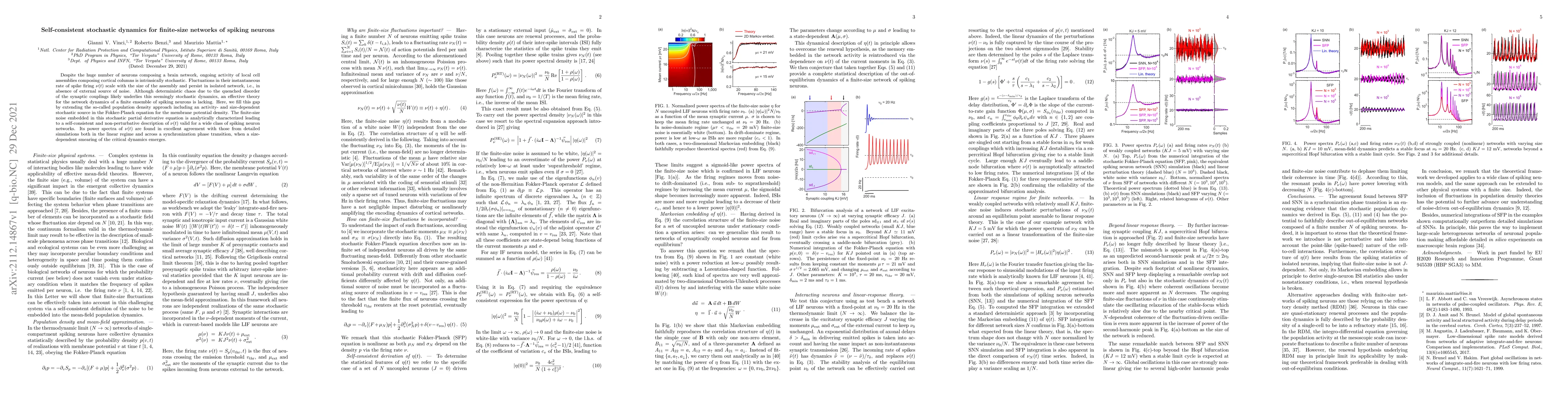 Thumbnail for Self-consistent stochastic dynamics for finite-size networks of spiking
  neurons
