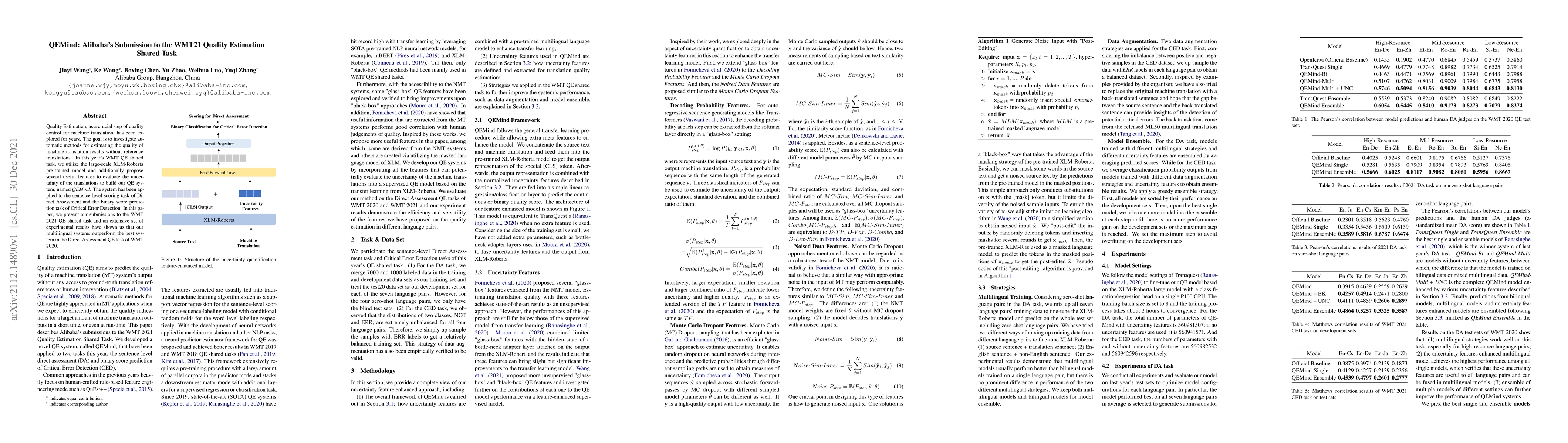 Thumbnail for QEMind: Alibaba's Submission to the WMT21 Quality Estimation Shared Task
