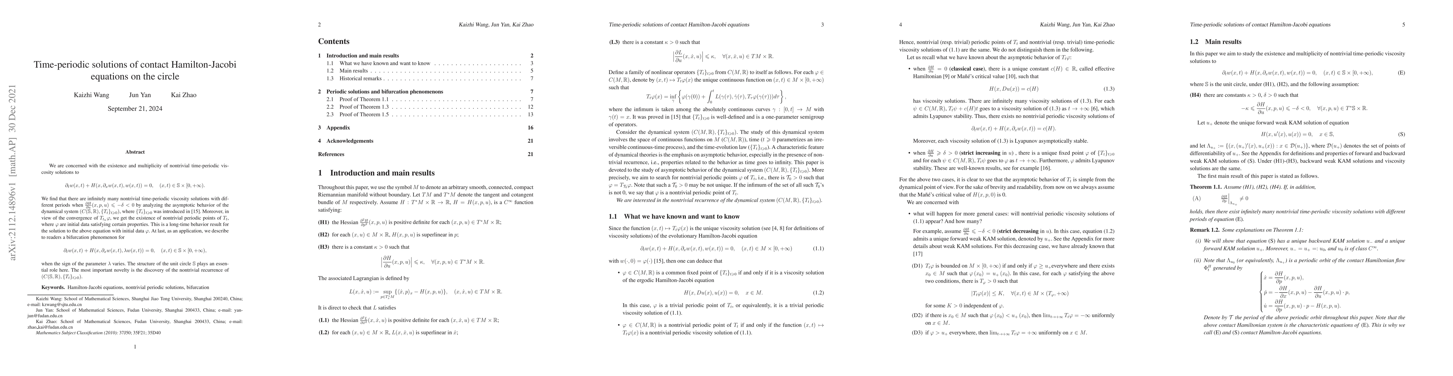 Thumbnail for Time-periodic solutions of contact Hamilton-Jacobi equations on the
  circle