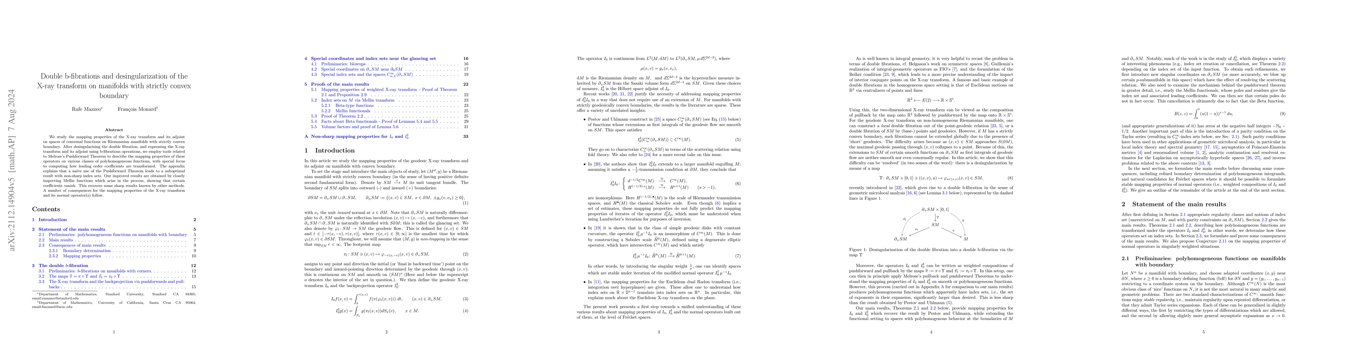 Thumbnail for Double b-fibrations and desingularization of the X-ray transform on
  manifolds with strictly convex boundary