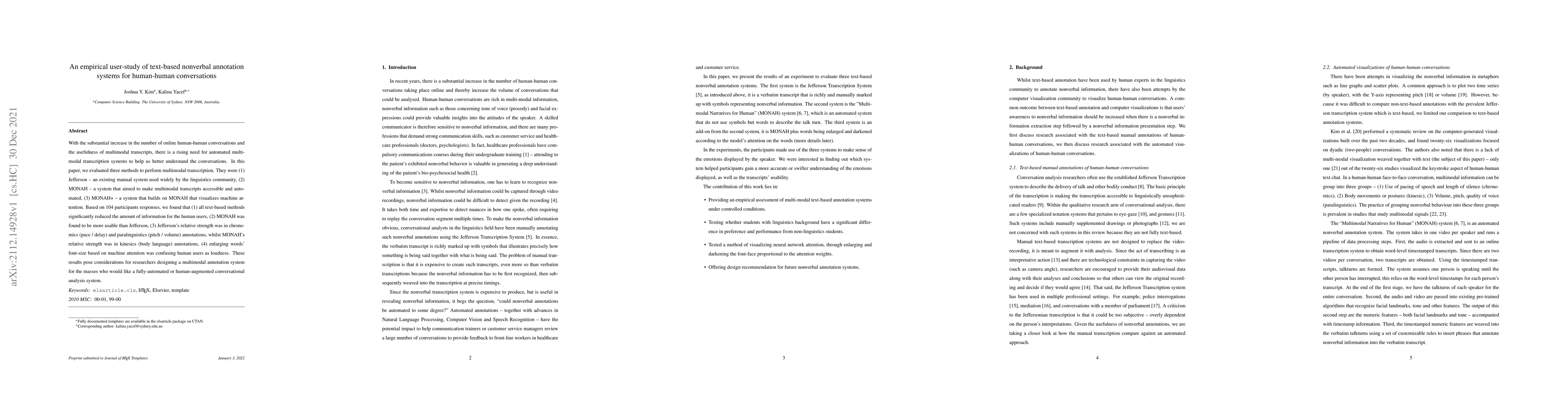 Thumbnail for An empirical user-study of text-based nonverbal annotation systems for
  human-human conversations