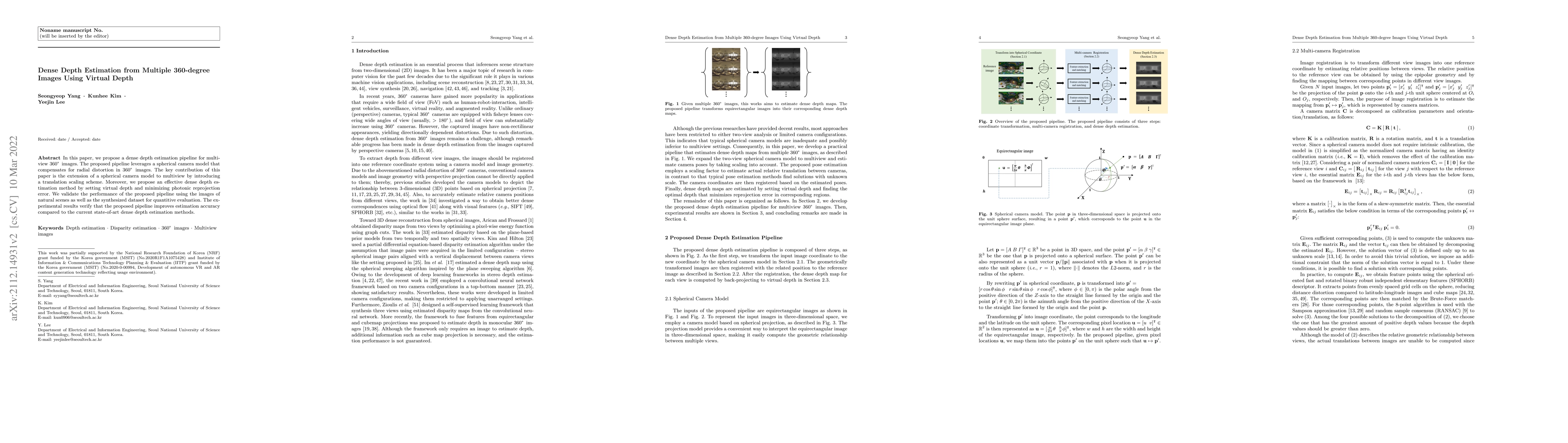 Thumbnail for Dense Depth Estimation from Multiple 360-degree Images Using Virtual
  Depth