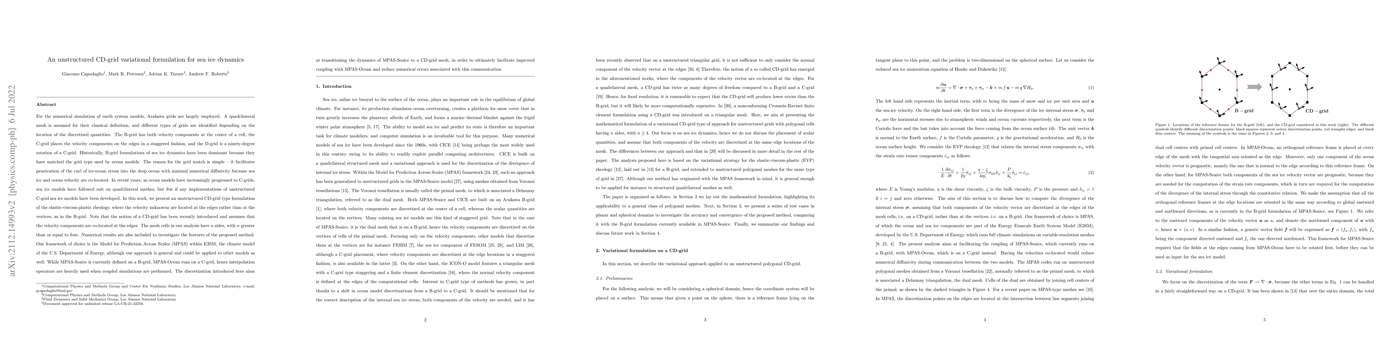 Thumbnail for An unstructured CD-grid variational formulation for sea ice dynamics