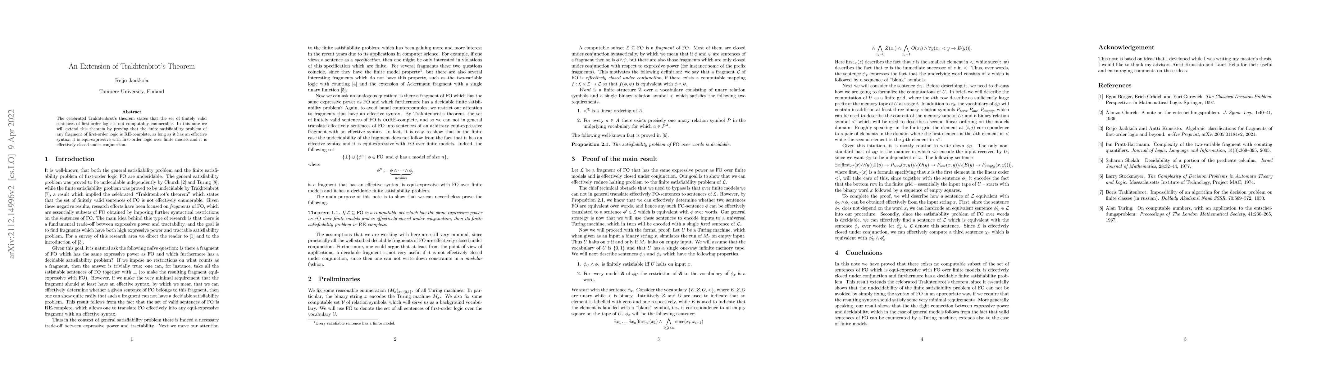 Thumbnail for An Extension of Trakhtenbrot's Theorem