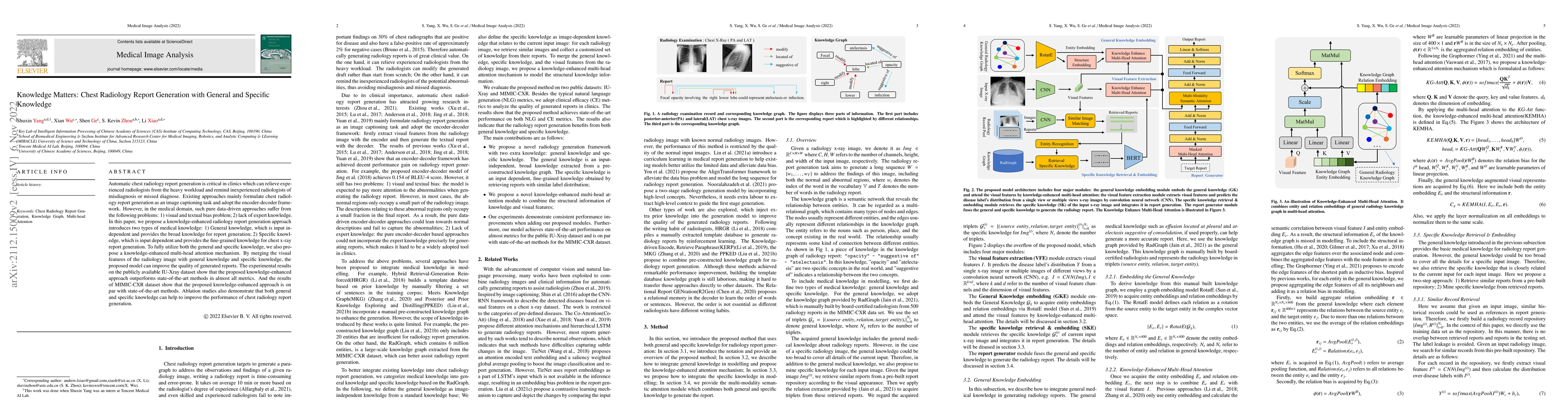 Thumbnail for Knowledge Matters: Radiology Report Generation with General and Specific
  Knowledge
